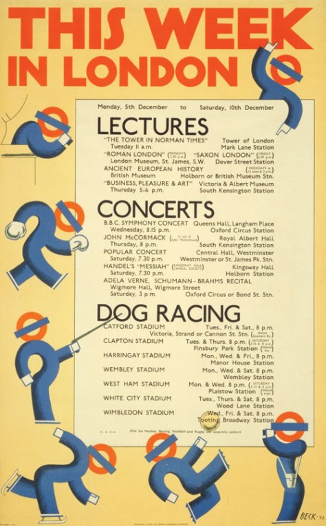1932 This week in London by Map designer Harry Beck